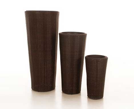 Pflanzkübel aus Polyrattan - CLASSIC ROUND