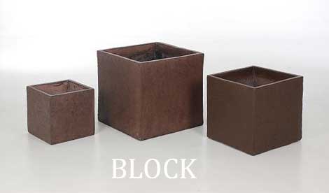 Blumenkübel Block aus Beton