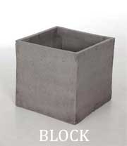 Pflanzkübel Block Beton grau
