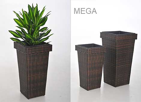 Blumenkübel MEGA aus Polyrattan