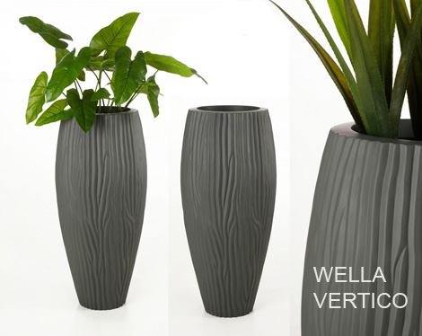 Blumenkübel WELLA VERTICO aus Fiberglas