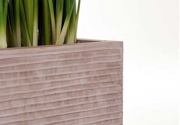Pflanzkuebel MAXI beige gestreift Detail