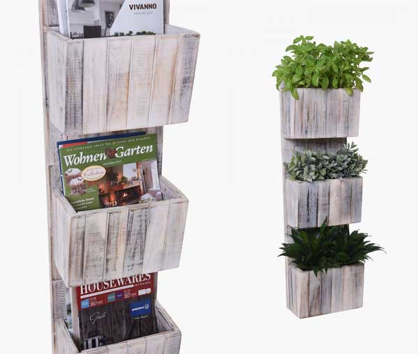 Hängeregal Holz, Shabby Chick